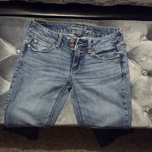 American Eagle Outfitters Blue Bootcut Leg Jeans Y2K Low Rise